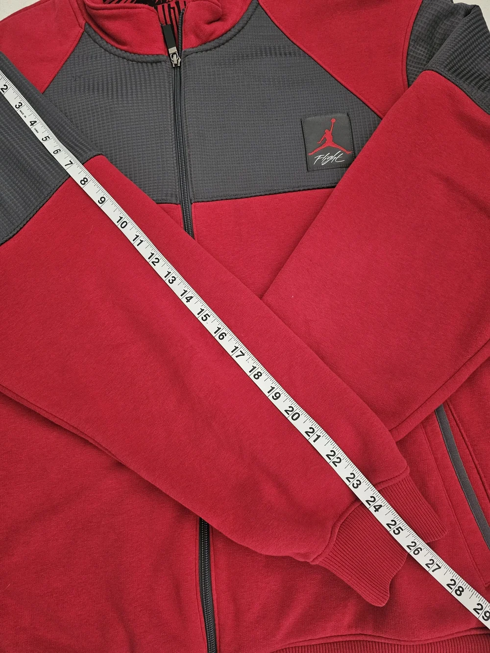 100% AUTHENTIC RARE Jordan Retro IV Fight Track Jacket Sweatshirt Red/Grey Sz2XL